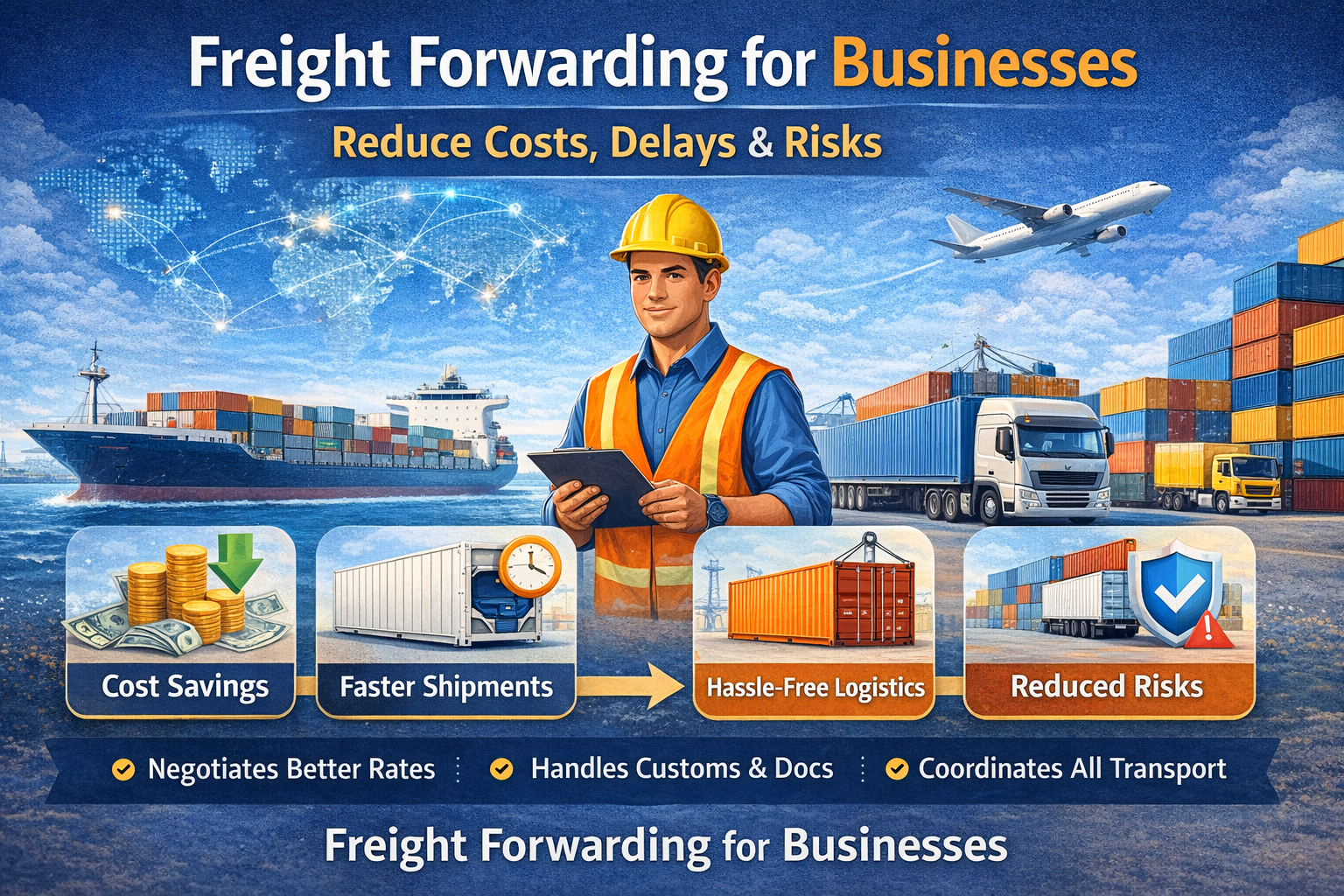 Freight Forwarding for Businesses: Reduce Costs, Delays & Risks