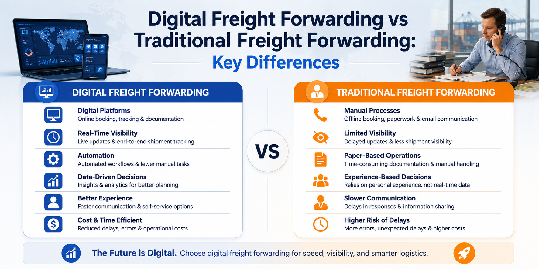 Digital Freight Forwarding vs Traditional Freight Forwarding: Key Differences