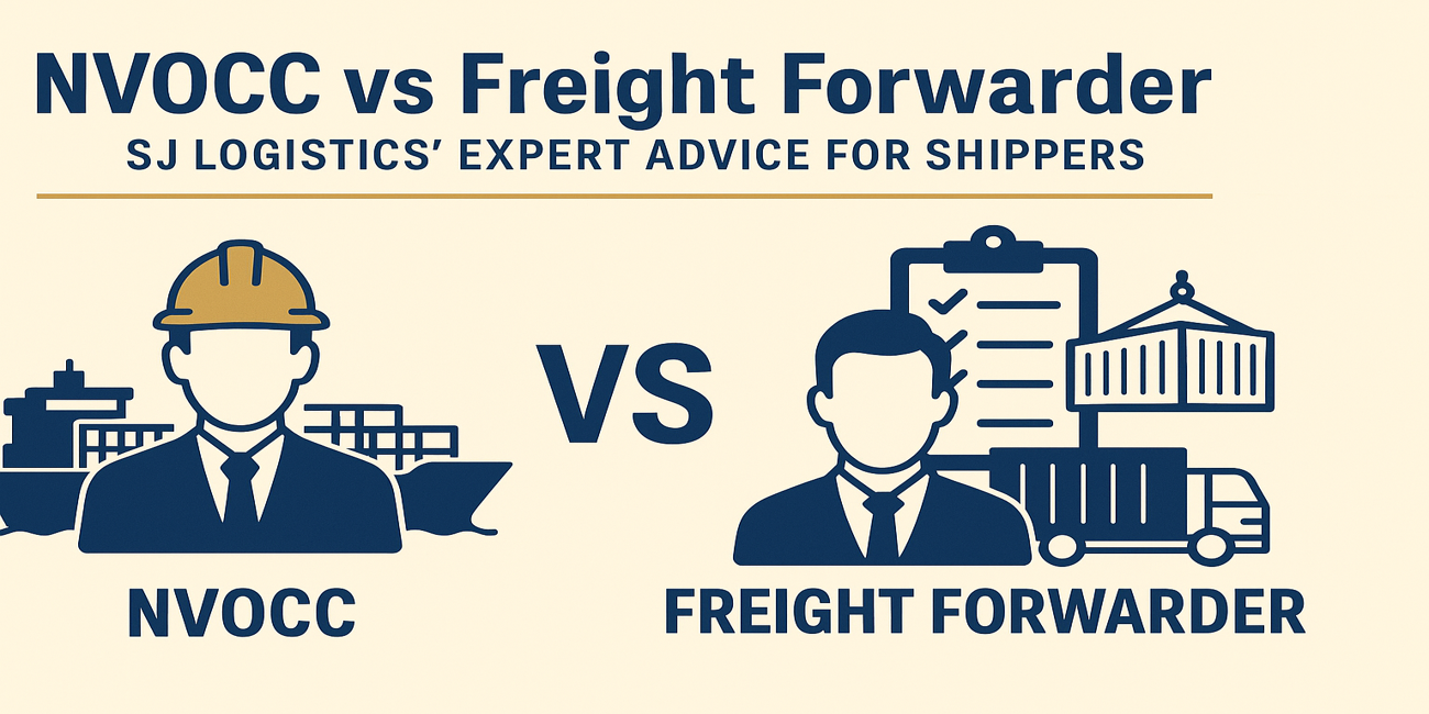 NVOCC vs Freight Forwarder—SJ Logistics’ Expert Advice for Shippers